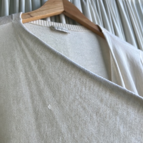 Club Monaco - open wrap cardigan - cream and light grey - Picture 7 of 8